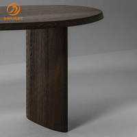 Console/Table d'appoint sculptée en bois noir contemporain avec miroir pour villa, salon, hôtel, chambre à coucher, décoration rustique