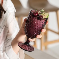 Ensemble de verres sans pied et sans couvercle Lvdian de style européen vintage, avec rivets en relief, verres colorés pour cocktails, eau et jus