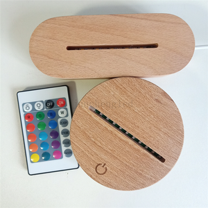 Base de lámpara Led 3d acrílica táctil, base de madera, lámpara Led, Cable Usb, luz nocturna, venta al por mayor - Product Image 6