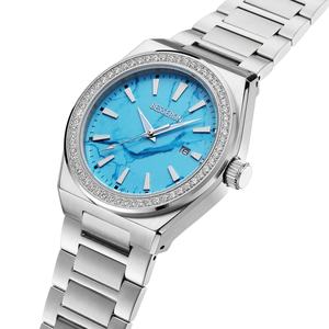 Reloj de Pulsera Automático Plateado de Lujo OEM para Hombre, Reloj de Cuarzo de Acero Inoxidable Más Vendido para Marca Privada - Product Image 1