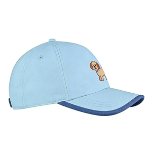 6-Panel Puppy Embroidery Baseball Cap Lightweight Breathable <b>Light</b> Blue Sun <b>Hat</b> for Outdoor Sports - Product Image 2