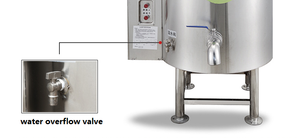 آلة طهي صناعية، وعاء غليان مزدوج الجدار عمودي | تسخين بالزيت/البخار للطهي على درجات حرارة عالية، مع خاصية التحريك - Product Image 4