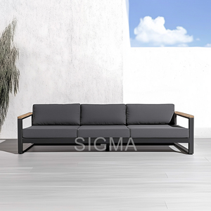 Set Divano da <span class=keywords><strong>Esterno</strong></span> Moderno in <span class=keywords><strong>Alluminio</strong></span> Premium, Arredamento da Giardino di Alta Gamma per Ville di Lusso, Hotel e Appartamenti - Product Image 3