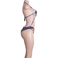 Ensemble de lingerie à bretelles réglables, bikinis, vêtements de club sexy, tenue de performance pour adultes, vêtements de danse de salon, combinaison érotique, imprimé floqué