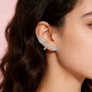 Shiny <b>Stud</b> Earrings for Women Wing Shape Earring <b>Studs</b> Ear Piercing Fashion Cute Jewelry Gifts Punk Gothic Cross Decoration - Product Image 3