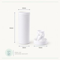 Tube cylindrique en plastique hermétique pour comprimés effervescents avec couvercle déshydratant pour emballage de compléments alimentaires, qualité alimentaire, directement de l'usine