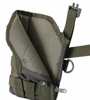 Housse de rangement longue et rembourrée pour équipement, avec six anneaux en D, sangle réglable et boucle à dégagement rapide pour le transport sur le terrain