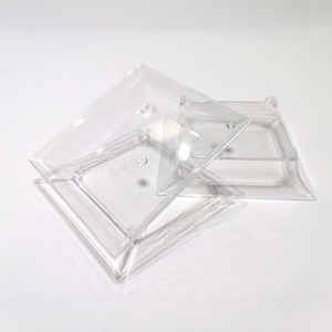 Plateau à dessert miniature écologique et résistant, plateau à bonbons transparent en cristal, plat en plastique, service de fête, mini-vaisselle - Product Image 5
