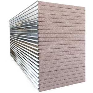 Panel sándwich <span class=keywords><strong>de</strong></span> acero galvanizado color espuma dorada, respetuoso con el medio ambiente, resistente al agua/al fuego, prefabricado, pared exterior <span class=keywords><strong>de</strong></span> cámara frigorífica moderna - Product Image 6