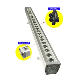 Factory wholesale Waterproof 24x4w led wall washer IP65 RGBW bar DMX control outdoor lighting