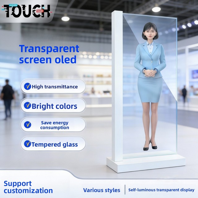 OLED Transparent White Flexible Strip Touch Screen LCD Display Splicing Module 55/77 Inch for 4S Shop & Exhibition Hall