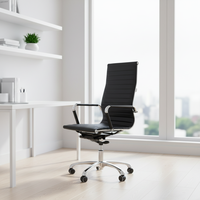Chaise ergonomique en cuir de qualité supérieure, réglable en hauteur et inclinable, pour le bureau à domicile