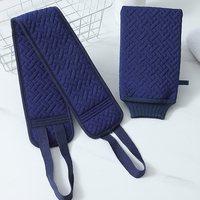 Lot de gants exfoliants pour le dos à texture brique, double face, épaissis, pour l'élimination des peaux mortes, serviette de bain exfoliante