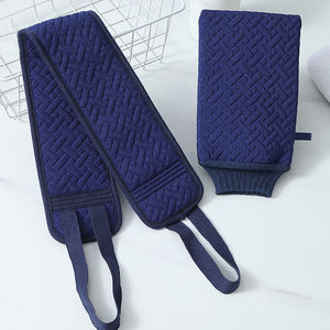 Juego de exfoliantes de espalda con textura de ladrillo al por mayor para eliminación de piel muerta, toalla de baño engrosada de doble cara y guantes exfoliantes corporales - Product Image 4