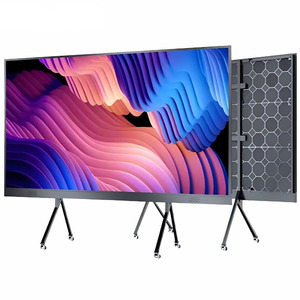 Popular high-resolution LED video <b>wall</b> with a freestanding mobile design and custom indoor stand suitable for conference rooms - Product Image 1