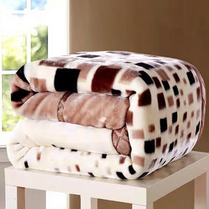 Manta de Franela de Lujo para Invierno, Doble Grosor, Cálida, 100% Poliéster, Tamaño Queen y King, Estampado de Plantas y Flores, Raschel, Regalo - Product Image 1