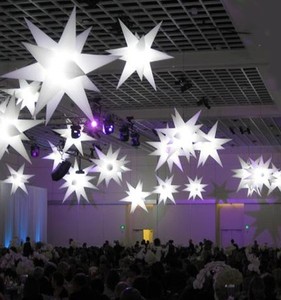 <span class=keywords><strong>Inflatable</strong></span> Sao Bóng dẫn chiếu sáng <span class=keywords><strong>Inflatable</strong></span> treo sao trắng Spike bóng trang trí bơm hơi - Product Image 4