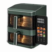 Friteuse à Air 12l Grande Double Empilable Multifonction Avec Four et 25 Accessoires Air Fryer et Recettes