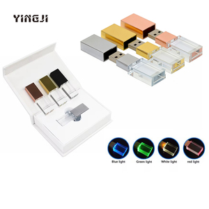 Clé USB en verre cristal 3.0 avec logo personnalisé gravé en 3D, 2.0, 2 Go, 4 Go, 8 Go, 16 Go, 32 Go, 64 Go, avec boîte blanche - Product Image 1