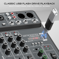 Modèle Privé d'Usine Mélangeur USB 4 Canaux Petite Carte Son Pour Diffusion en Direct, Enregistrement et Conférence