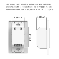 Interrupteurs muraux Wifi Tuya Smart Life type US, commande vocale à distance, lumières électriques Wifi