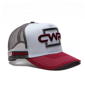 أغطية الرأس مصنع تصنيع المعدات الأصلية اثنين من لهجة شعار 3D التطريز شبكة الظهر سائق الشاحنة قبعة قبعة مع طباعة العلامة التجارية تحت حافة - Product Image 3