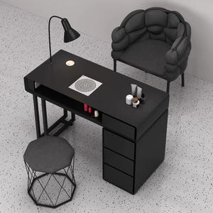 Mesa de Manicura Moderna de Madera con Silla, Muebles de Salón de Lujo con Tapizado Acolchado - Product Image 2