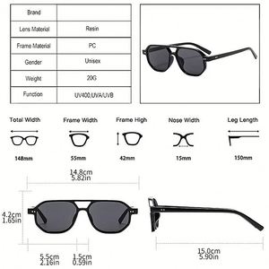 Gafas de Sol de Piloto con Logotipo Personalizado 2025, Lentes Transparentes Retro Estilo Océano, Remaches Poligonales, Protección UV400, Doble Puente, para Hombre y Mujer - Product Image 5