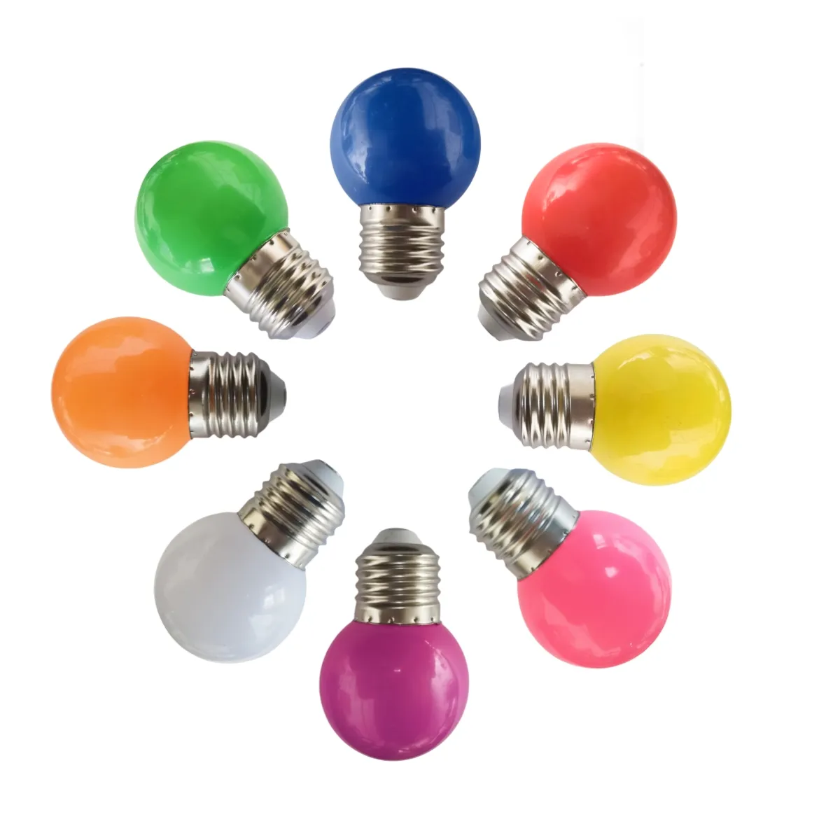 مصباح إضاءة ديكور ألوان لطيف موفر للطاقة G45 LED إضاءة خارجية لتزيين الأجواء الاحتفالية