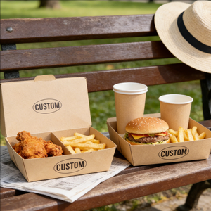 Takeaway Custom Paper Box Kraft Paper Food Box OEM ODM Disposable Food <b>Packaging</b> Container - Product Image 6