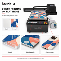 Imprimante à plat UV DTF Kongkim 6090 I1600 pour le bois, le cuir, le PVC et les cadeaux personnalisés