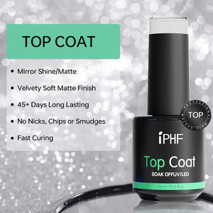 IPHF Hema Free Clear Top Coating Gel <span class=keywords><strong>Base</strong></span> e Top Coat Smalto per Unghie Senza Residui Lucido UV - Product Image 3