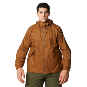 Custom Waterproof Outdoor Windbreaker Half <b>Zipper</b> <b>Jacket</b> <b>With</b> Hoodi Polyester Nylon Moto Hiking Casual Mens <b>Jacket</b> 2026 - Product Image 1