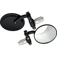 Rétroviseur de guidon Xmaxvision en alliage d'aluminium thermolaqué, côté avant droit, pour Cafe Racer, diamètre 10 mm, compatible 12-18 mm