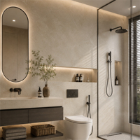 Panneau mural moderne en PVC imperméable et résistant à l'humidité pour les projets de revêtement et de rénovation intérieurs des maisons, hôtels, appartements et villas