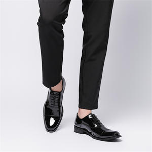 Oxfords de Negocios Casuales de Lujo para Hombre, Hechos a Mano con Tres Costuras Goodyear, de Cuero Genuino Grabado, con Cordones - Product Image 5