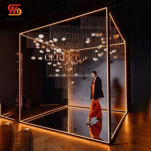 Miroir Tunnel LED Lisse Rectangulaire en Métal, Boîte Photo Lumineuse, Photomaton Personnalisable en Taille et en Couleur pour Mariage, Événement, Fête, Toile de Fond - Product Image 2