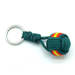 Militar paracaídas tejido cuerda bola llavero cordón llavero <span class=keywords><strong>mono</strong></span> puño llaveros al aire libre herramienta de supervivencia joyería - Product Image 6