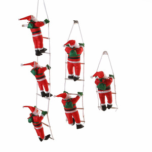 Mini babbo natale scaletta e corda ciondolo bambola per regali di natale decorazioni Festive - Product Image 5