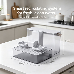 Bebedero Automático Ecológico <span class=keywords><strong>para</strong></span> Mascotas, Material ABS Blanco Esmerilado, Gran Capacidad, <span class=keywords><strong>para</strong></span> Gatos y Perros de Interior - Product Image 4
