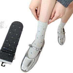 Women's Mid Calf Slouch <b>Socks</b> Floral Print Breathable <b>Polyester</b> Regular Style Autumn Winter Fashion - Product Image 5