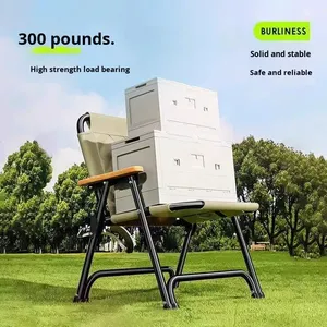 High-End Folding Camping <b>Chair</b> Cotton <b>Padded</b> Portable Outdoor Picnic <b>Chair</b> Kermit <b>Chair</b> for Beach BBQ Travel - Product Image 4