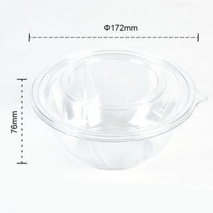 8 12 16 24 32オンスリサイクルペット使い捨てフルーツカットデリ容器クリアプラスチック丸サラダボウル - Product Image 2