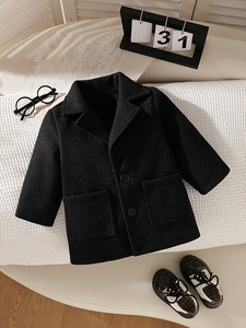 <span class=keywords><strong>Manteau</strong></span> d'<span class=keywords><strong>hiver</strong></span> pour bébé garçon, imprimé uni, en polyester, col en V - Product Image 1