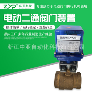 Válvula de bola eléctrica Zyp ZY-01 10-50mm NPT para agua, vapor, aceite, aire acondicionado e irrigación - Product Image 1