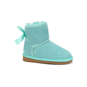 Bottes d'hiver chaudes en PU pour enfants, antidérapantes, plates, à nœud, pour la neige, à la cheville, très vendues - Product Image 6