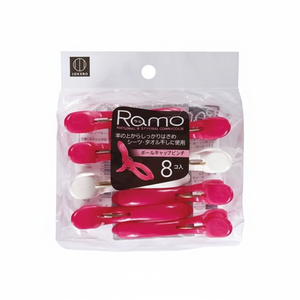 RAMO 8 pezzi Pink/White Pole Catch clip per bucato eleganti spille per organizzare il tuo abbigliamento - Product Image 1