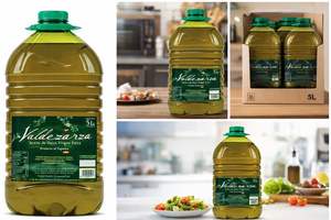 Huile d'olive extra vierge biologique pure à 100% VALDEZARZA, pressée à froid, bouteille PET transparente de 5L, durée de conservation de 18 à 24 mois, pour la cuisine - Product Image 3