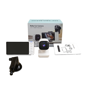 Moniteur de voiture pour bébé avec écran IPS HD de 5,0 pouces, caméra à double batterie pour la sécurité des passagers arrière en voyage, 31H VOX, sans Wi-Fi, confidentialité garantie - Product Image 1