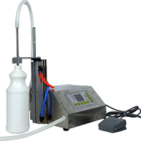 Remplisseuse semi-automatique anti-débordement à 1 tête avec buse submergée pour boissons, sauce soja, vinaigre, liquide lave-glace